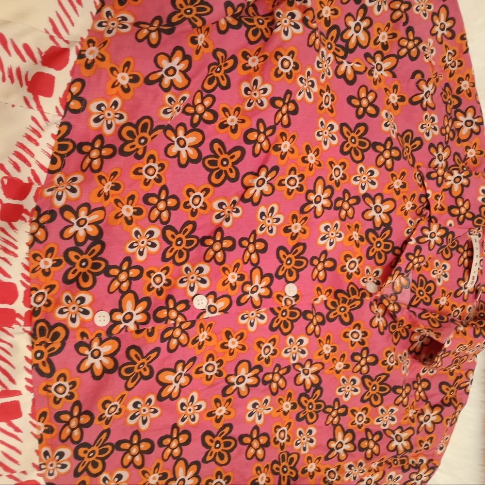 Marni Pink Floral Top and Plaid Skirt Mixed-Print Dress - Picture 13 of 16